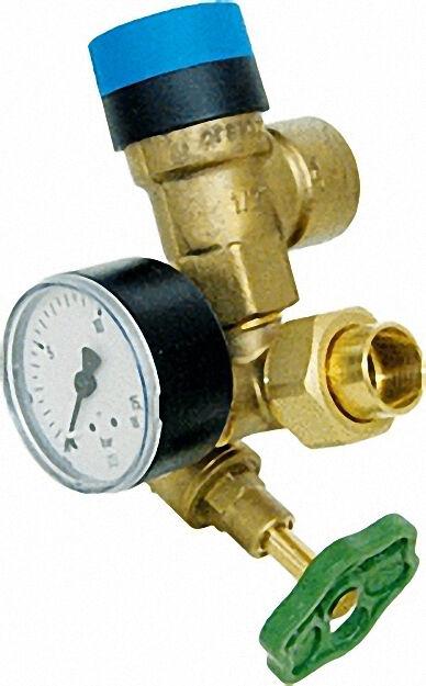 Boiler-sicherheitsgruppe DN15 mit Manometer 0-16 bar und Sicherheitsve Boiler-sicherheitsgruppe DN15 mit Manometer 0-16 bar und Sicherheitsve