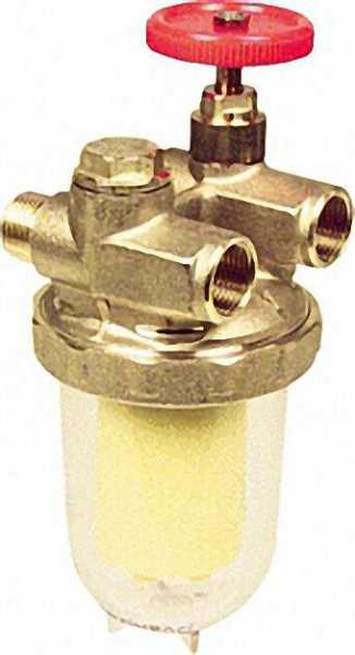 OVENTROP Heizölfilter für Zweistrangsystem brennerseitig Außengewinde3/8'' tankseitig Innengewinde3/