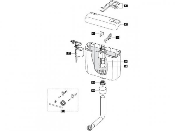 Ablaufventil Schwab zu Modell 122.xxxx, komplett 243280