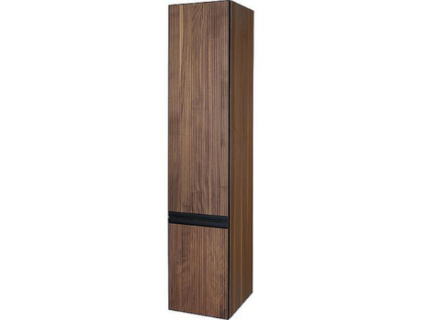 Hochschrank Benaro, 2 Türen, Nussbaum, Anschlag links, 350x1625x370mm