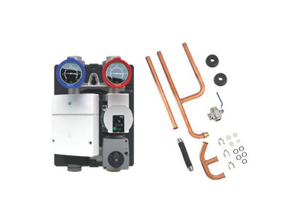 Buderus Heizkreis-Set HSM25/6 BU elektronisch geregelte Hocheffizienzpumpe 3-Wege-Mischer, Temperaturwächter TB1, Wandmontage, Erweiterungss