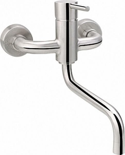 Spültisch-Einhebelmischer Edelstahl Ausladung 195mm