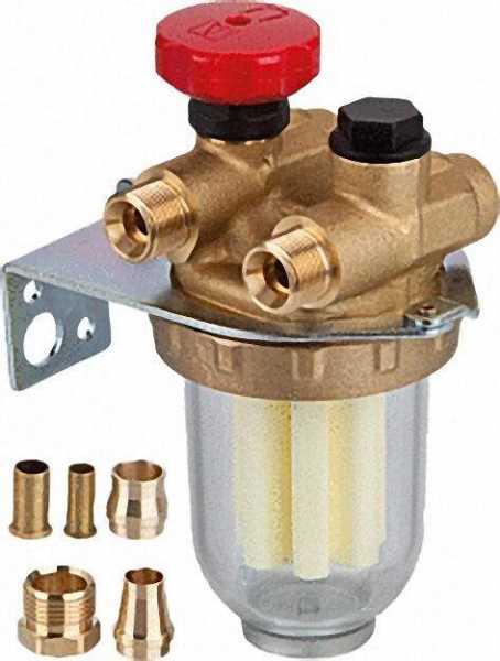 AFRISO 20429 Ölfilter Zweistrang Messing Brennerseitig AG 3/8'' TankseitIG-IG 3/8''