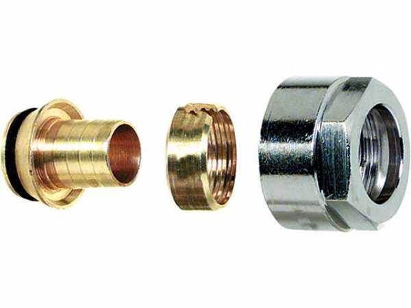 Klemmringverschraubung 12x2,0 mm PE- Fußbodenheizungsrohr Eurokonus DN20 (3/4") VPE 2 Stück