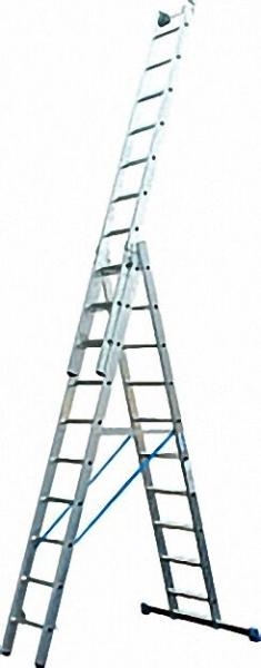 Vielzweck-Leiter 3-teilig Arbeitshöhe 4,15 bis 7,90m 3x10 Sprossen