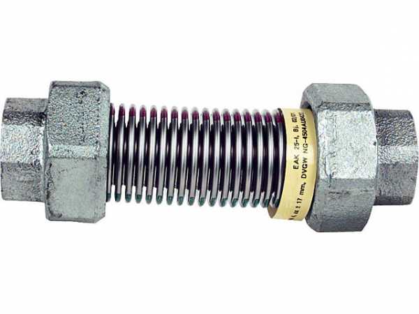 Edelstahl-Axial-Kompensator HTB R 2'' Innengewinde, PN bis 4 bar TYP EAK 50-I