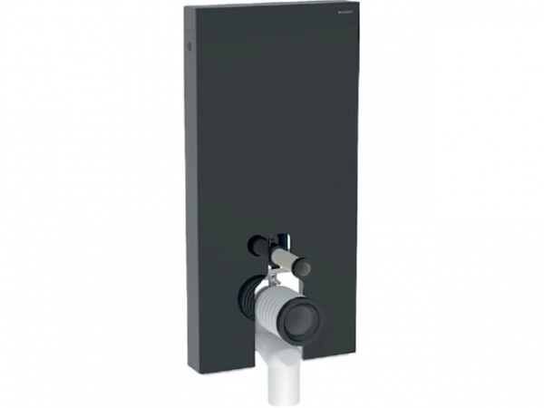 GEBERIT Monolith Plus Sanitärmodul für Stand-WC 101cm, Glas schwarz/Aluminium schwarzchrom
