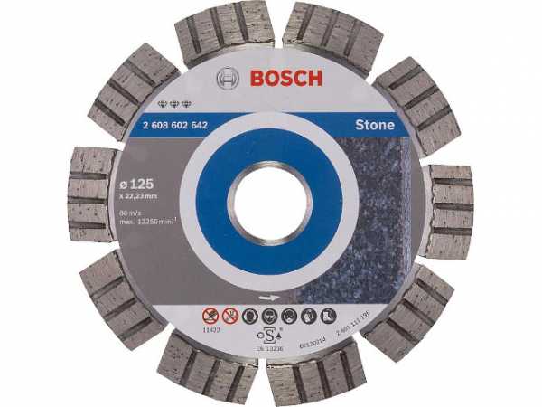 Diamanttrennscheibe BOSCH Best for Stone für Stein Ø 125x22,23x2,2mm