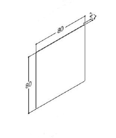DANSANI 91083 Spiegel mit abgerundeten Ecken inkl. Sensorsch.& zentriertes Wärmefeld, B-80 cm
