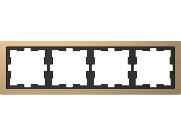 D-Life Metallrahmen, 4fach, Champagnermetallic