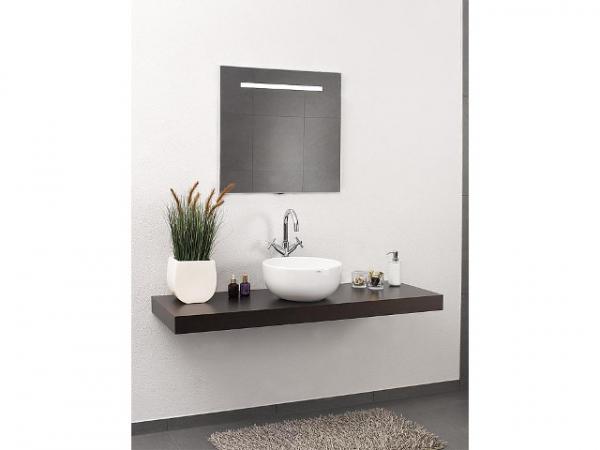 Konsole ELENG Wenge natur, 1xWT-Ausschnitt 1xHahnloch 1400x80x510mm