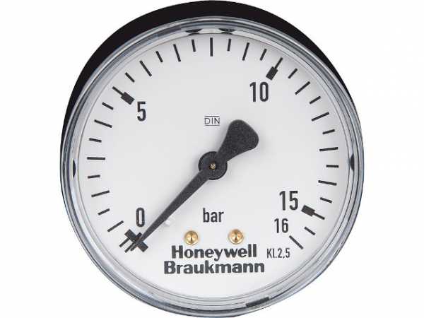 Manometer 0-16 bar DN 8 1/4'), vertikal, Durchmesser 63 mm für W&S-HWS Manometer 0-16 bar DN 8 1/4'), axial