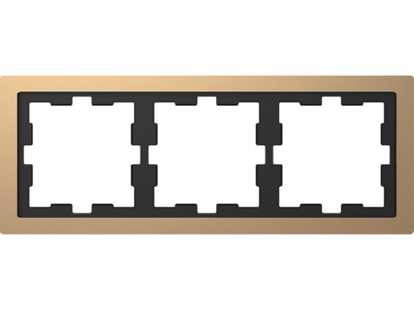 D-Life Metallrahmen, 3fach, Champagnermetallic