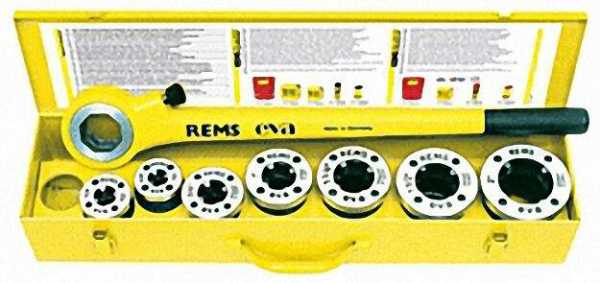 REMS eva-Set komplett mit Schneidköpfür R 3/8''-1/2''-3/4''-1''-1 1/4''