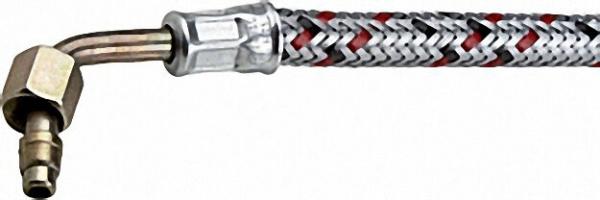 Ölschlauch einerseits 3/8'' Überwurfür mutter, anderseits Rohrbogen SR 6 LL R 1250 lg. für Weishaupt