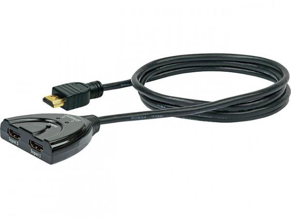 HDMI Verteiler Schwaiger HDMI Buchse/Buschse auf Stecker Länge 0,7m