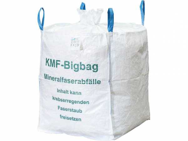 Big Bag Mineralfaser,beschichtet 4 Hebeschlaufen, SWL 150 Kg, 900x900x1110mm