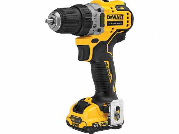 Akku-Bohrschrauber DeWalt 12V DCD701D2-QW mit 2x2,0 Ah Akkus und Ladegerät