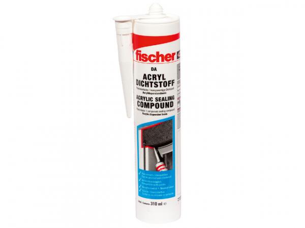 Fischer Acryl Dichtstoff weiß DA 310 ml Acryldichtstoff für Fugen im Innenbereich 53110