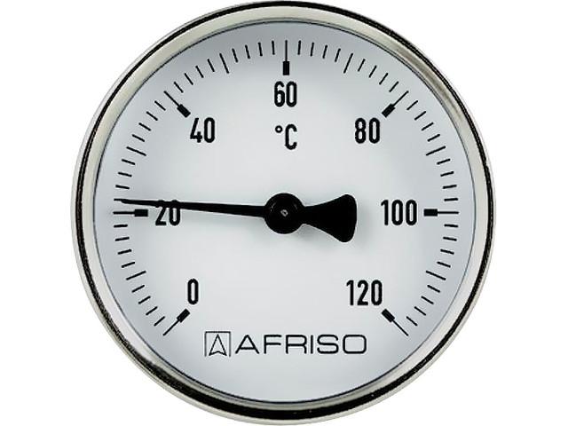 1,0//120°C BiTh 80 Kl AFRISO Bimetall-Industriethermometer G 1//2 axial