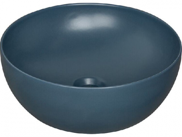 Aufsatzwaschtisch Elanda 400x400mm Keramik ohne Hahnloch Blue Royal matt