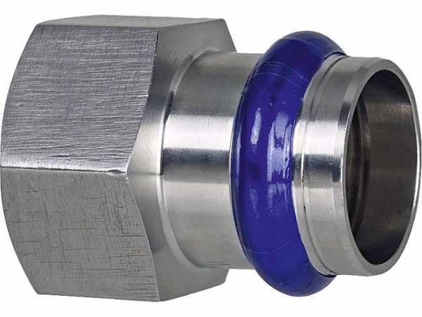 Edelstahl Pressfitting V-Kontur Übergangsmuffe mit IG DN 20 (3/4")x 22mm