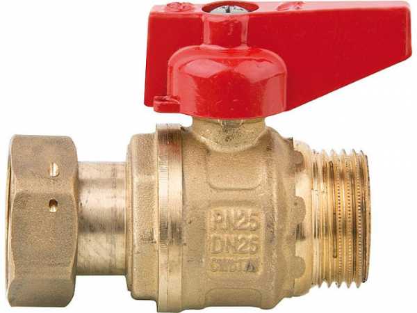 Kugelhahn DN 25 (1')xDN 25 (1') mit Überwurfmutter