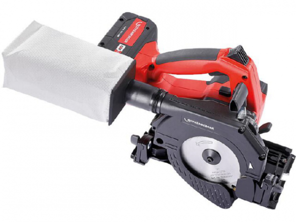 Akku-Kombirohrsäge PIPECUT mini, DURACUT Uni Sägeblatt, 18V/4Ah CAS Akku, Ladegerät , Führungsschiene