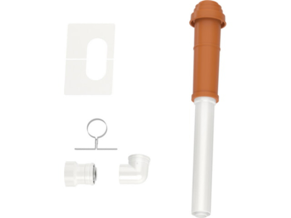 Buderus Grundbausatz DO DN60/100 rot Dachdurchführung 560 mm Anschluss hinten raumluftunabhängig