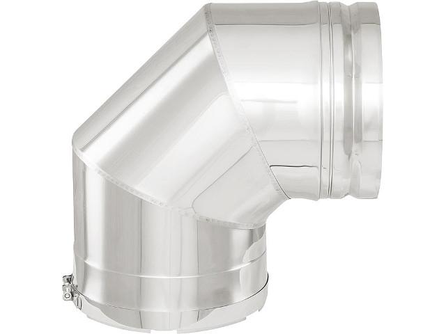 Doppelwandiges Abgassystem Bogen 90°- DN 200 incl.Klemmband für Unterd Doppelwandiges Abgassystem Bogen 90°- DN 200 incl.Klemmband für Unterd