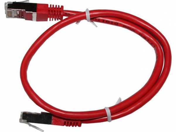 WOLF 2745073 Kabel CAT5 rot, 500mm lang