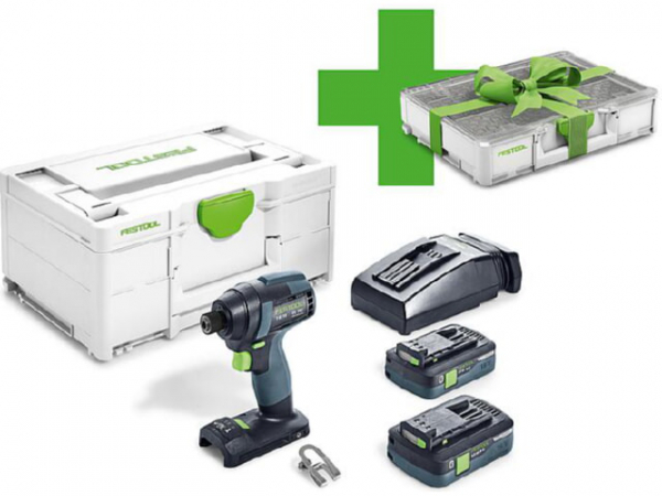 Akku-Schlagschrauber Festool 18V TID 18 HPC 4,0 I-Plus mit 2x 4,0 Ah Akku und Ladegerät inkl. Systainer