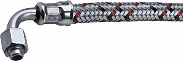 Ölschlauch einerseits 3/8'' Überwurfür mutter, anderseits 90 Bogen mit SR 8LLR l=1250, Herrmann HL50