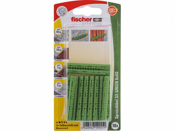 Fischer Spreizdübel SX GREEN 6x50, 524821 SB-Programm