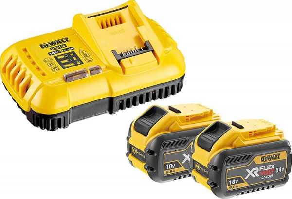 DeWalt Akku-Starter-Set DCB 118 X2, 2 x Akku 54 V, 9,0 Ah + Ladegerät