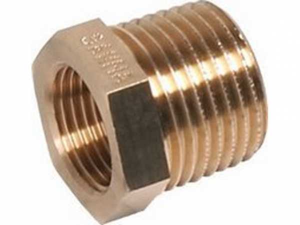 Reduzierstück Rotguss, Nr.3241, 3/4x1/2 IG/AG mit Mehrkant Kupferrohre Schraubfittings