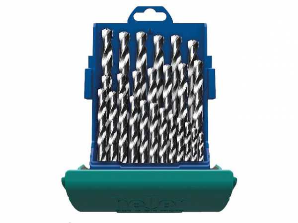 Edelstahlbohrerset HELLER®25-tlg Cobalt HSS-CO RN Ø 1,0 - 13,0 in 0,5 mm Schritten