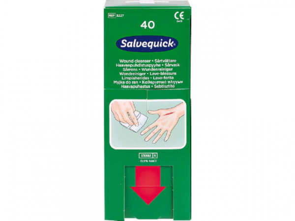 Wundreinigungstücher Salvequick, 1009301, VPE = 40 Stück