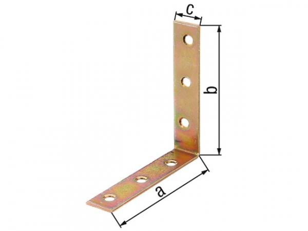 Stuhlwinkel, 90x90x19mm gelb verzinkt