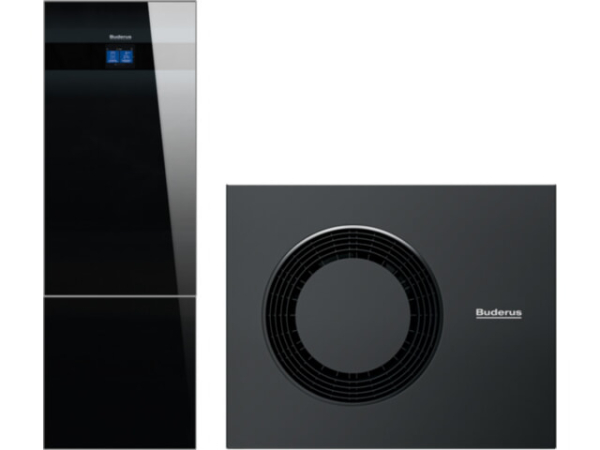 Buderus Luft-Wasser-Wärmepumpe Logano plus WLW186i-12 AR Paket Logaplus M T180 12 kW mit Logamatic BC400 MX400 Set Heizen und Kühlen