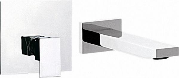 EVENES Waschtisch-Wand-Einhandbatterie Skyline - chrom, mit Auslauf