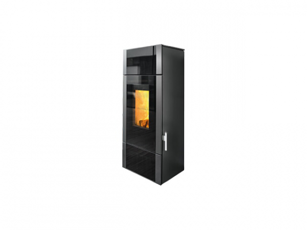 Buderus Kaminofen Giro water+, 8 kW, Glas Dekor black, Stahl black, 7736660092