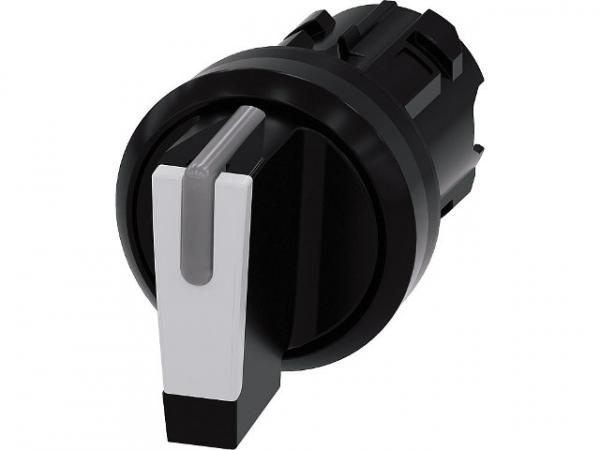 Knebelschalter beleuchtbar, 22mm rund, schwarz, weiß 3SU1002-2BL60-0AA0