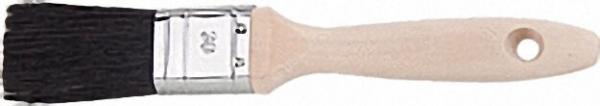 Pr. -Flachpinsel 50mm Cirex schwarz, Buchenstiel, Weißblechzwinge, 12. Stärke