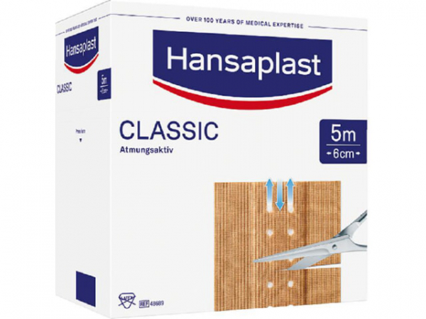 Wundpflaster Hansplast CLASSIC 5 m x 6 cm