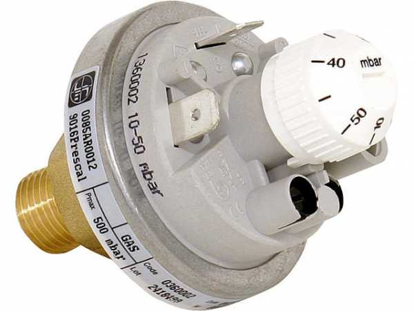 360 Gasdruckwächter einstellbar 10-50 mbar, G 1/4", Referenz-Nr.: 0.360.002