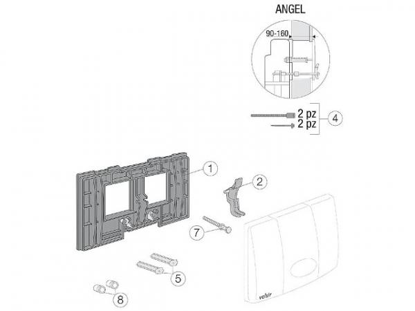 Valsir Angel 1-Mengen Befestigungsrahmen