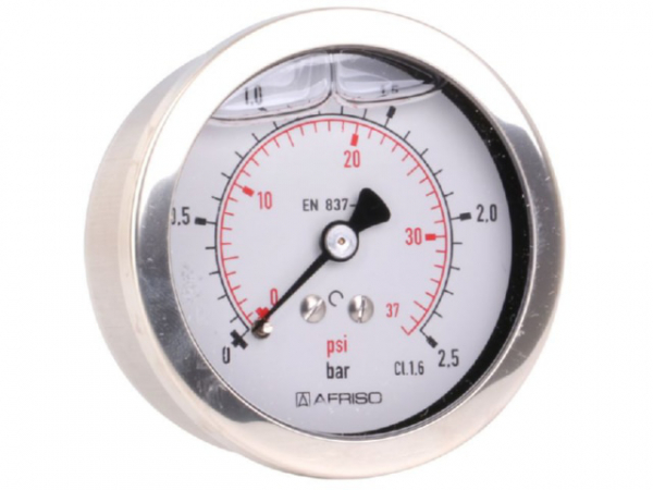 Manometer Glyzerin NG 63 axial 0 bis 2,5 bar