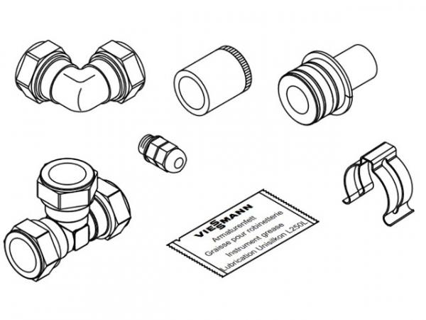 VIESSMANN ZK03118 Anschluss-Set (ohne Tauchhülse) für Vitosol 200-TM