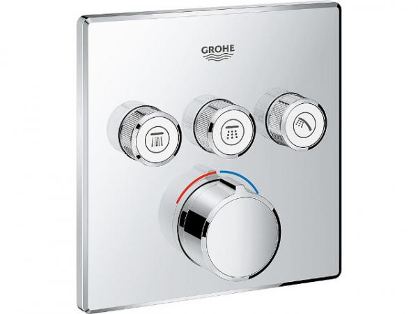 Mischer Grohe SmartControl chrom mit drei Absperrventilen